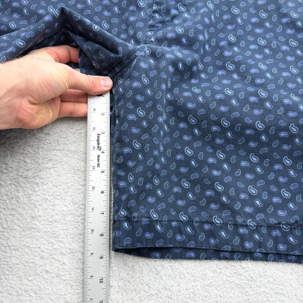 Brooks Brothers Mens Navy Blue Paisley Bermuda Shorts Cotton Stretch Size 40 - Picture 3 of 7